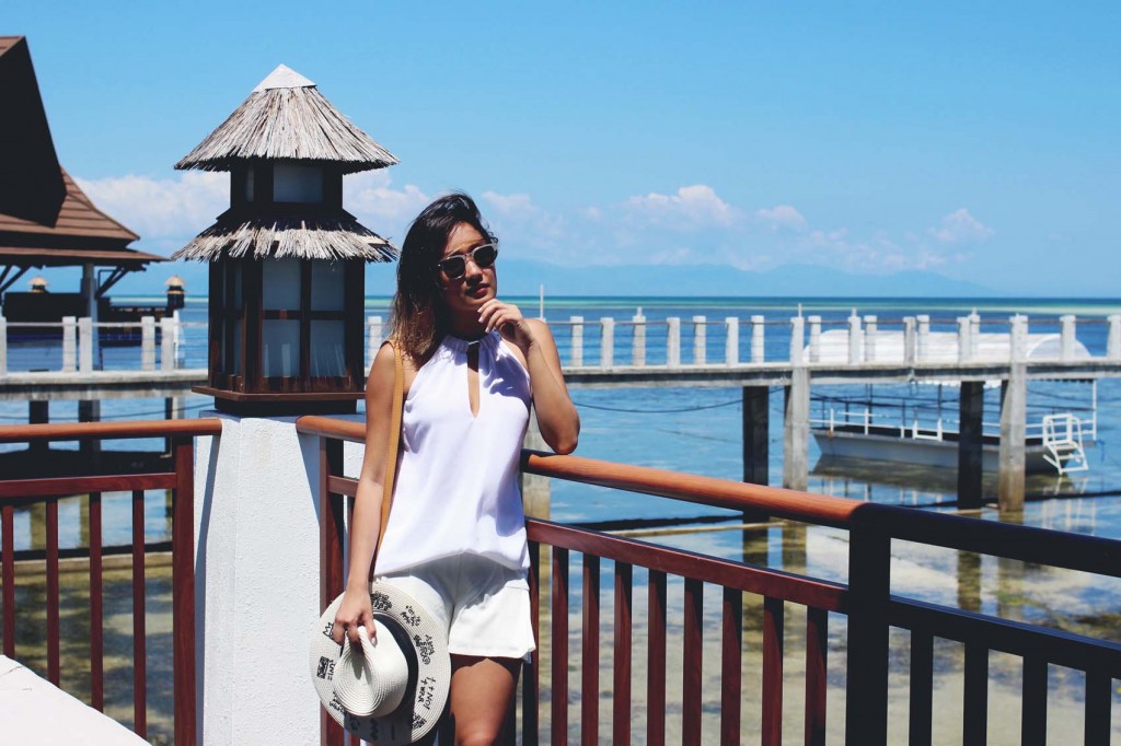White halter top